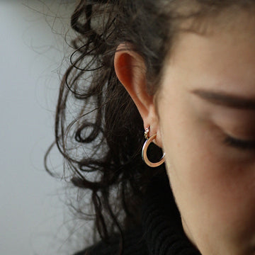 Silver Textured Lacy Hoops