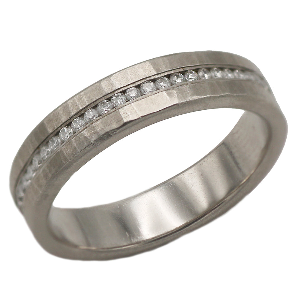 Outlet Jacob Issacharoff Palladium Hand Forged Diamond Eternity Ring