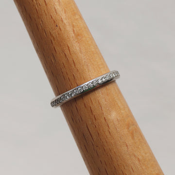 Outlet Jacob Issacharoff 18ct white gold half eternity ring