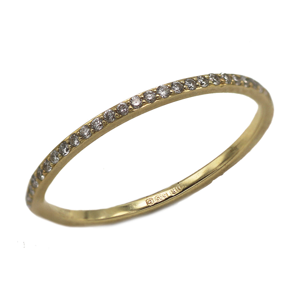 Outlet Rivoir 14ct Yellow Gold Delicate Diamond Eternity Band