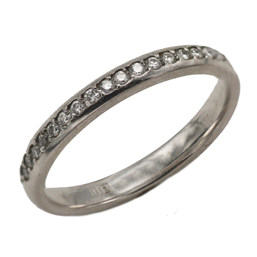 Outlet Jacob Issacharoff 18ct white gold half eternity ring