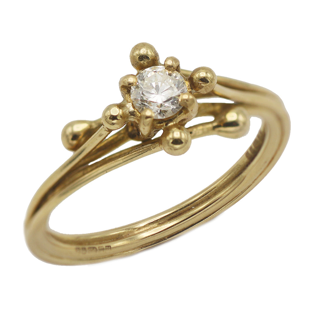 Outlet Yen 18ct Yellow Gold Solitaire Diamond Ring