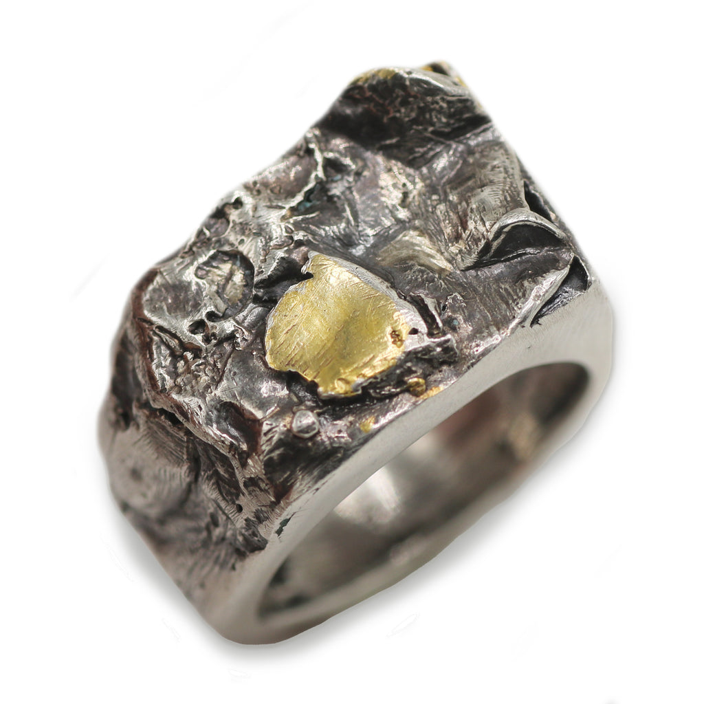 Angela Strachan Silver & Gold Keum-Boo Signet Ring