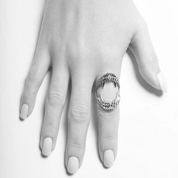 Kasun London Vampire Bite Ring Silver