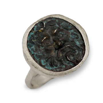 Cameron & Breen Oceanus Silver Face Ring