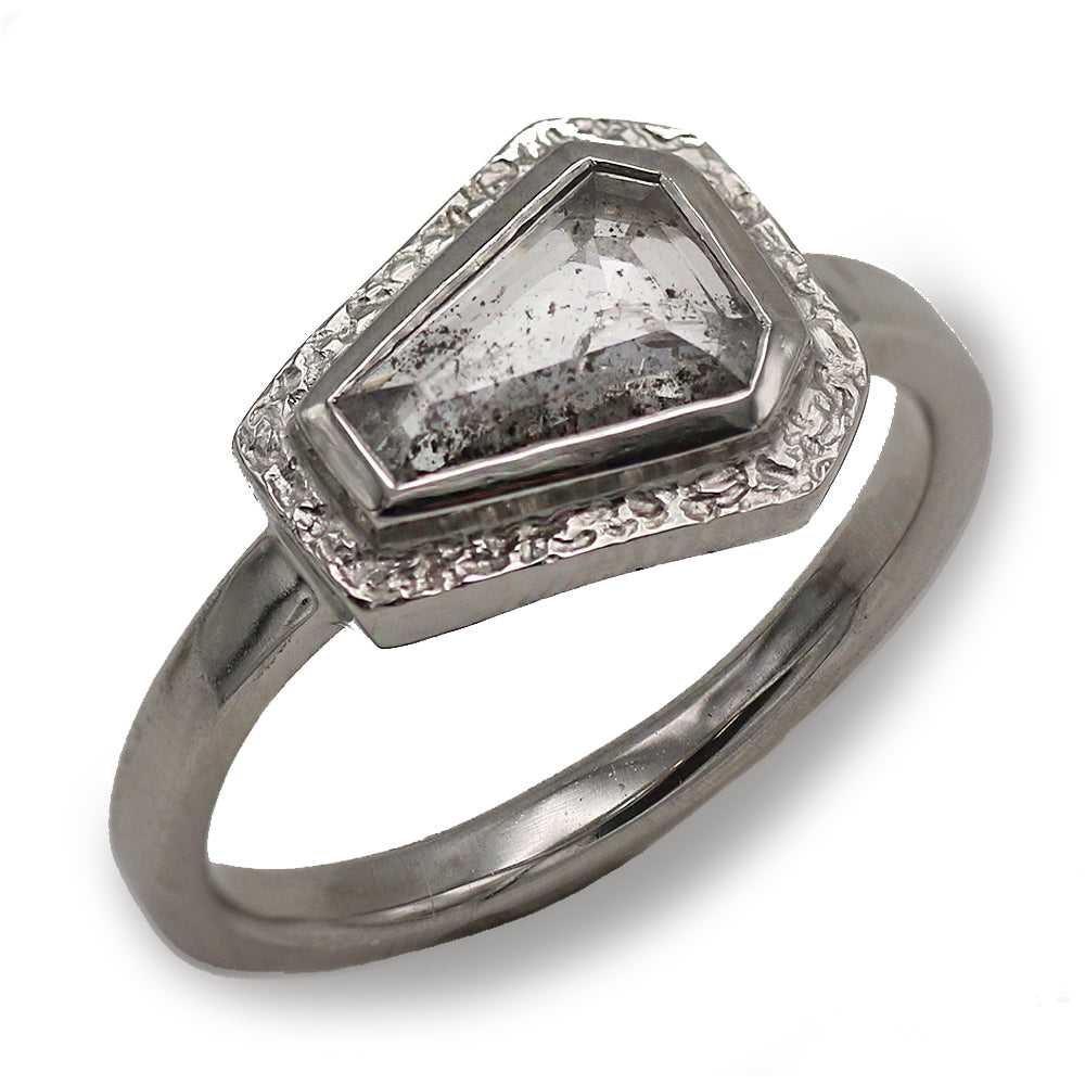 Bespoke - Platinum with Salt and Pepper Shield Diamond