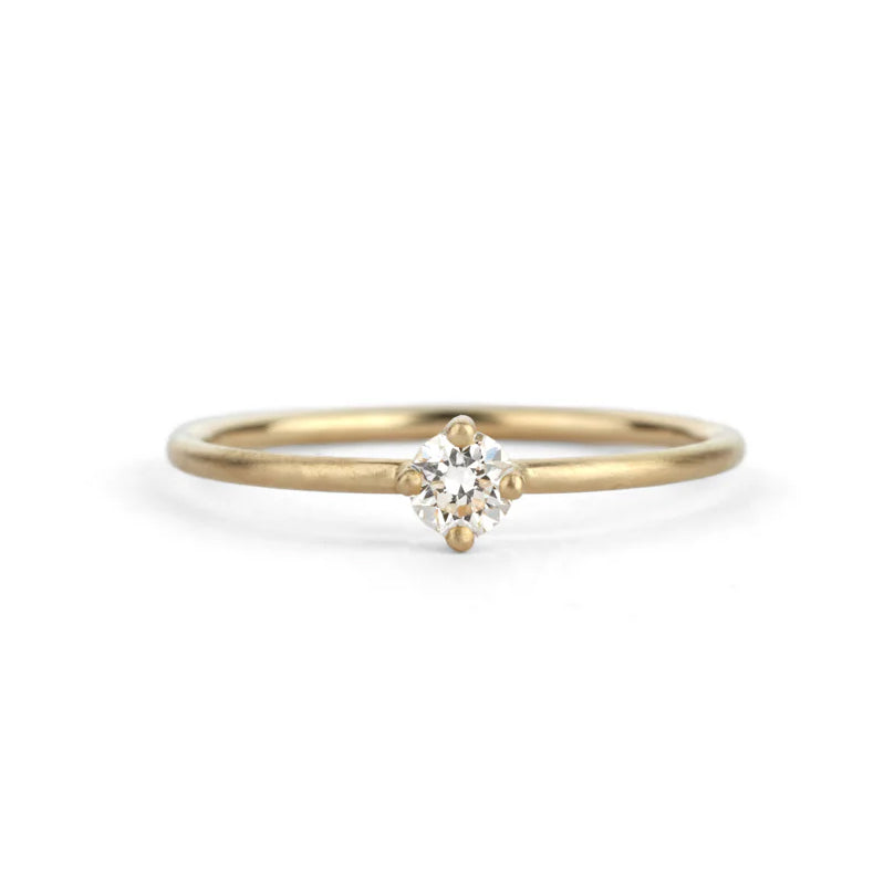 Shimell & Madden Diamond Solitaire Solo Ring in Yellow Gold