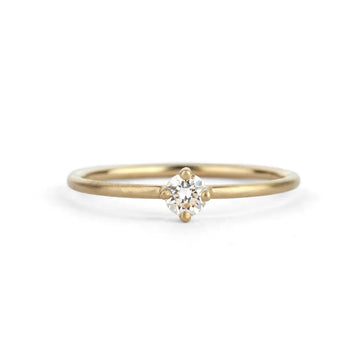 Shimell & Madden Diamond Solitaire Solo Ring in Yellow Gold