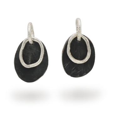 Rachel Adam Silver Hoof Drop Earrings