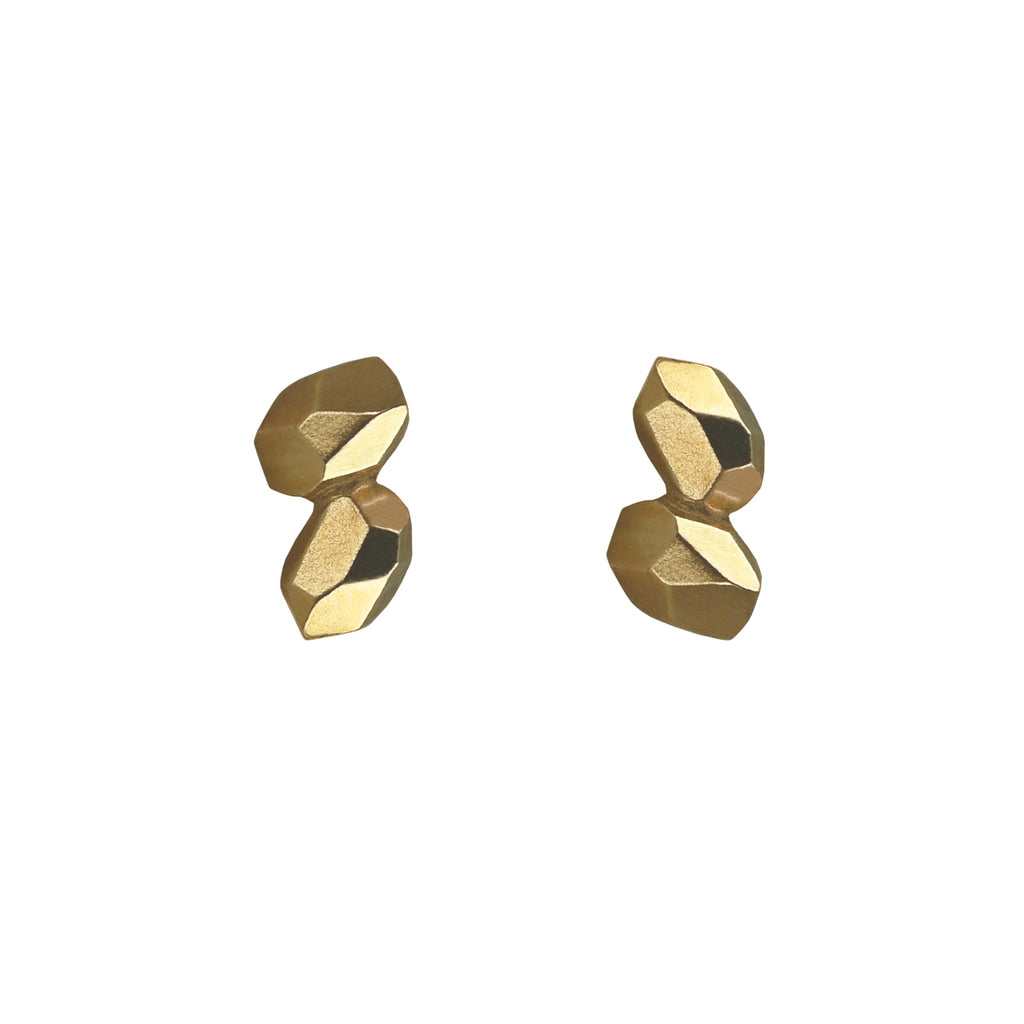 Maria Manola Gea Mini Double Yellow Gold Studs