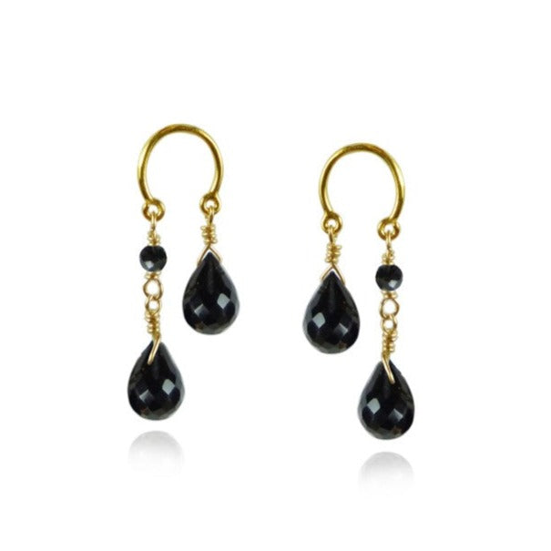 Onyx drop earrings – Pip Keane Design