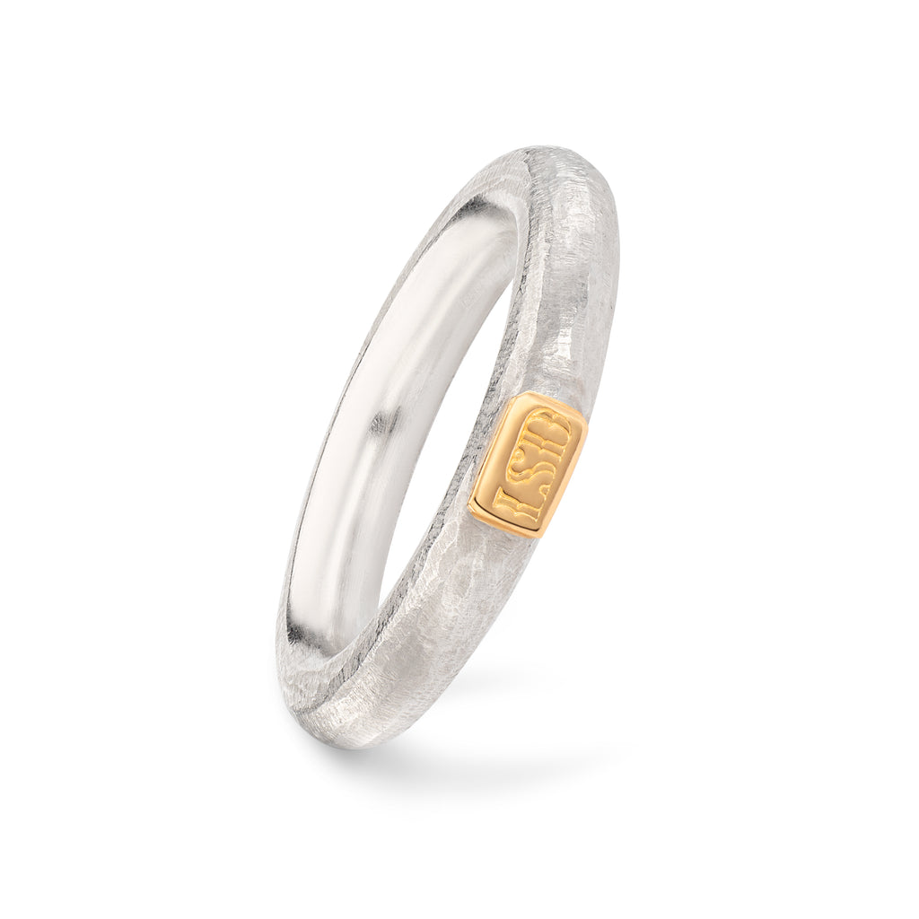 Lara Stafford-Deitsch Silver and 18ct Yellow Gold LSD Ring