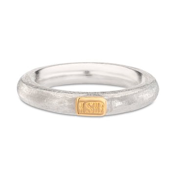 Lara Stafford-Deitsch Silver and 18ct Yellow Gold LSD Ring