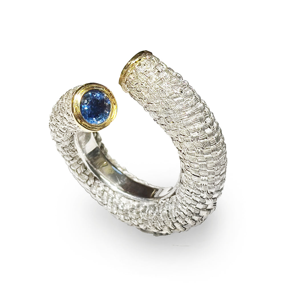 Megan Brown Toi Et Moi Woven Sapphire Ring