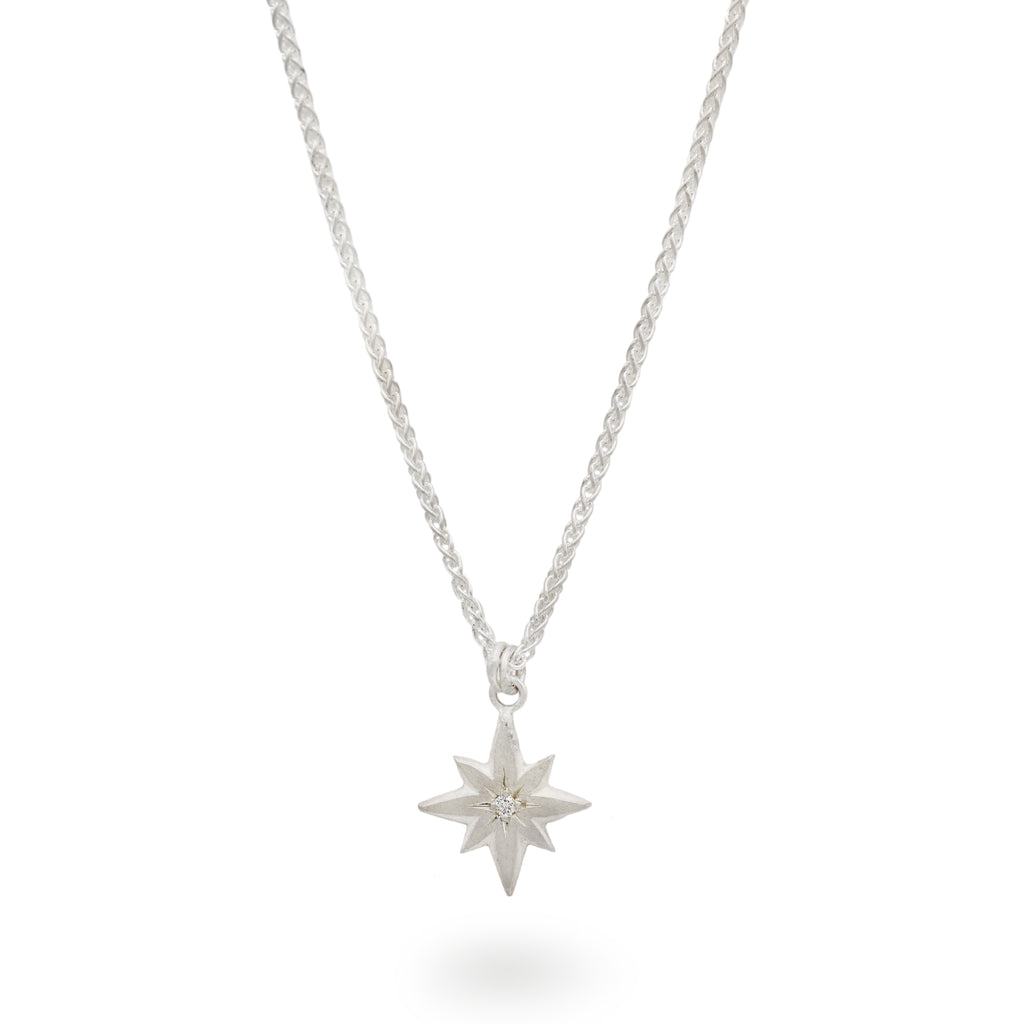 Natalie Jane Harris Silver Diamond Star Pendant