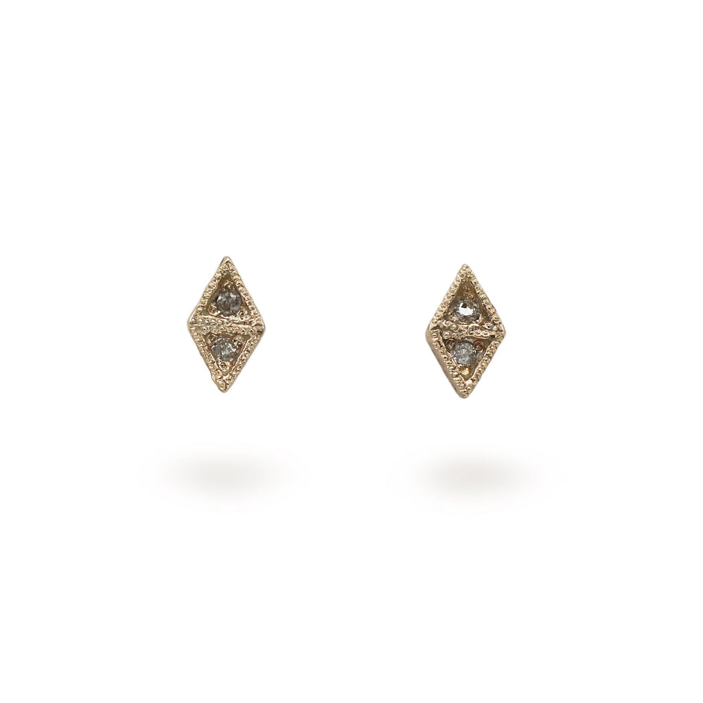 Rusty Thought Gold Kite Diamond Earrings