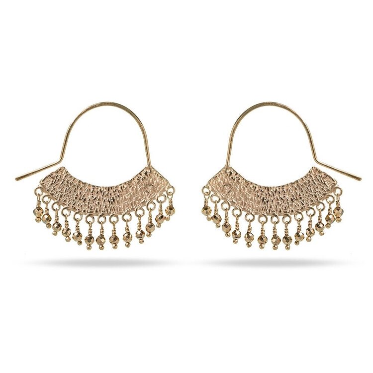 Mim Best Gold Plated Chandelier Earrings