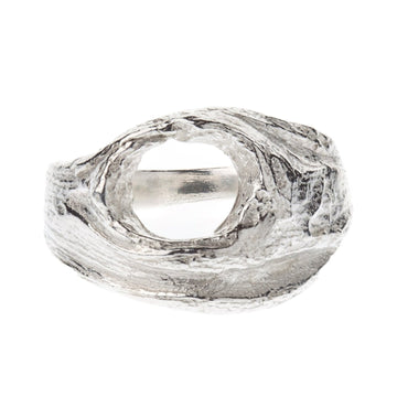 Issy White Silver Phellem Ring