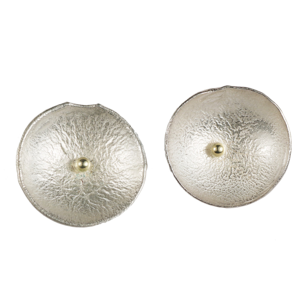 Shimara Carlow Large Daisy Silver Ear Studs