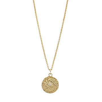 Mim Best 9ct Yellow Gold Starburst Diamond Pendant