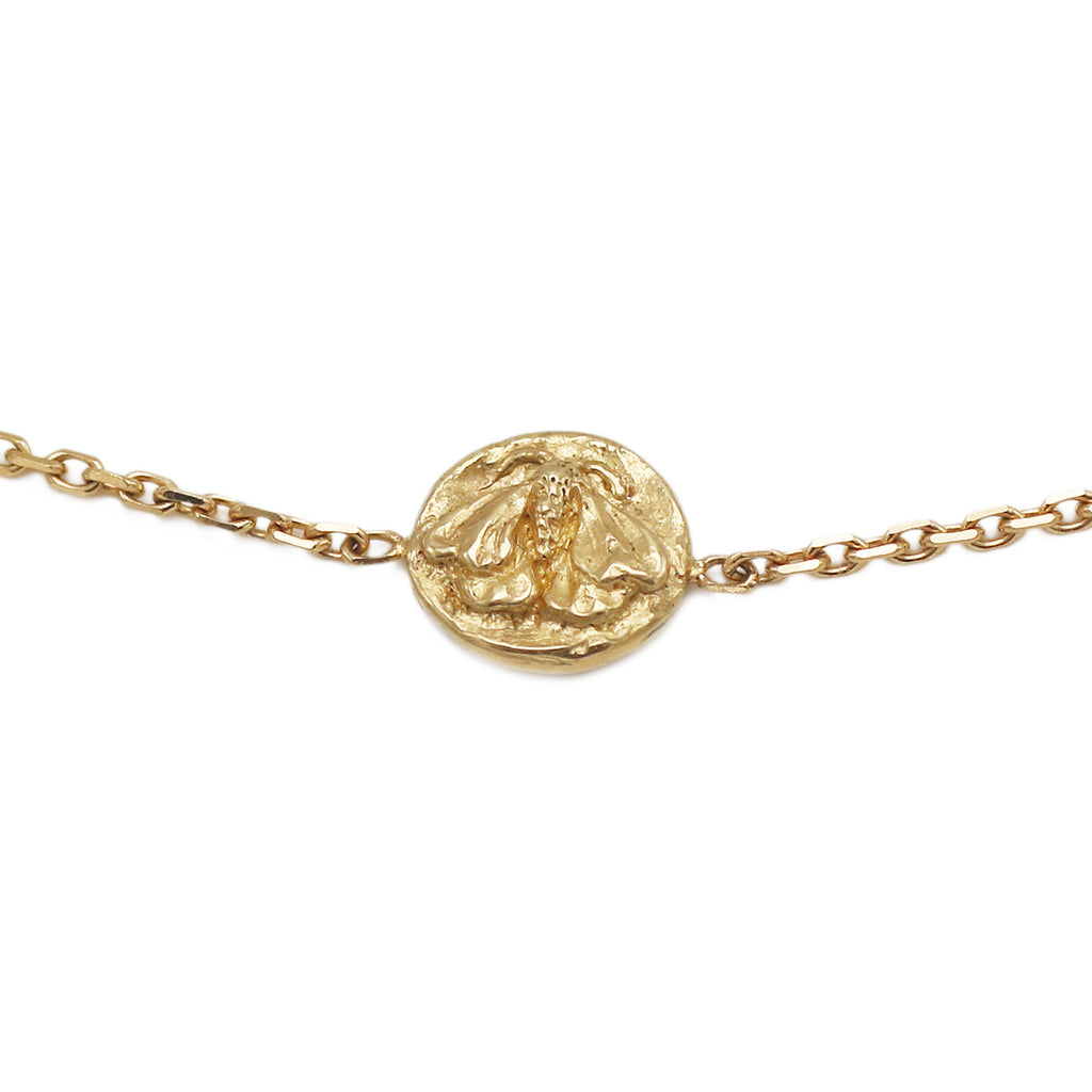 Lucy Stopes-Roe Gold Tiny Moth Gold Bracelet