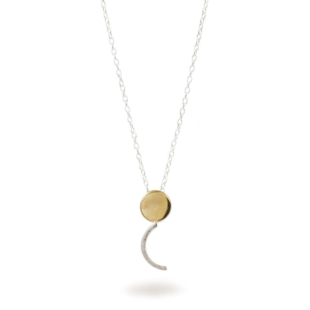 Olivia Jane Silver & Yellow Gold Geo Pendant