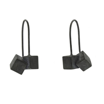 Outlet Chris Boland - Oxidised Silver Drop Earrings