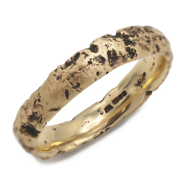 Justin Duance Mens Yellow Gold Sandcast Ring