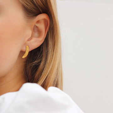 Becca Macdonald Gold Mini Brushstroke Earrings