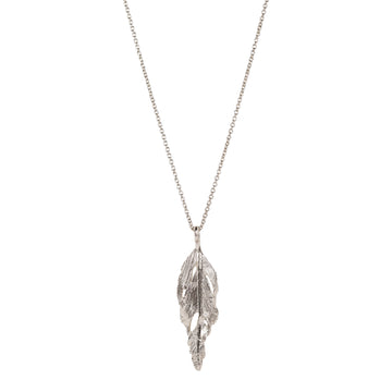 Aurum Silver Falcon Feather Necklace