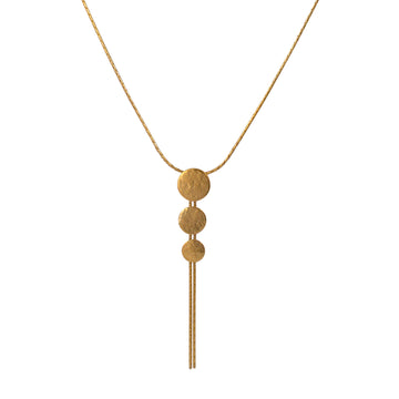 Cara Tonkin Paillette Gold Plate Triple Disc Pendant