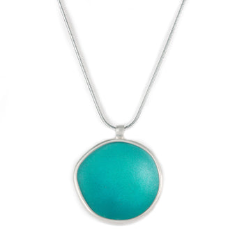 Grace Girvan Silver Concave Enamel Pendant