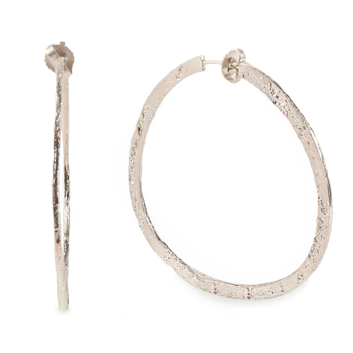 Sterling Silver Large Cubic Zirconia CZ Hoop Earrings – MB Altman Jewelry